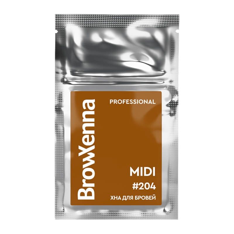 BrowXenna, Хна для бровей #204 ЗОЛОТИСТЫЙ БЛОНД ,(midi-саше), 3 г, 1 шт.