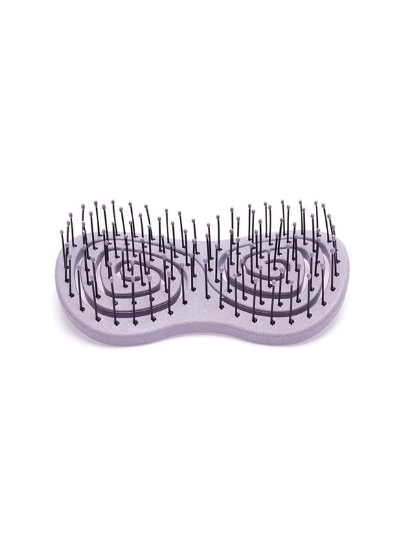 DEWAL, DBEF35-Violet Щетка  Beauty Eco-Friendly", массажная, с нейлоновым штифтом, форма бабочка