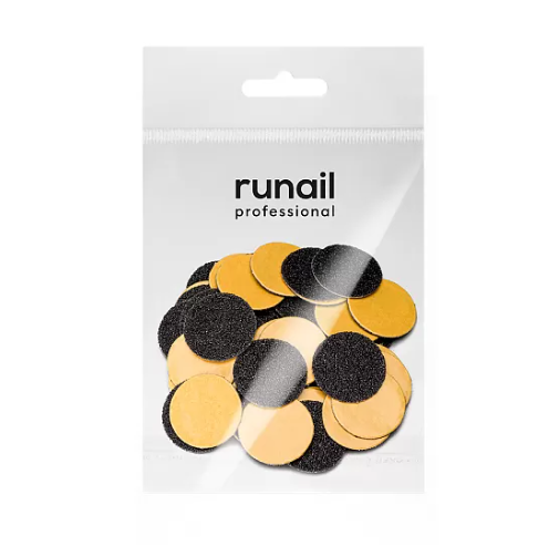 Runail, Сменные файлы,  размер М (20 мм), 240 грит, чёрный, 50шт. №7035