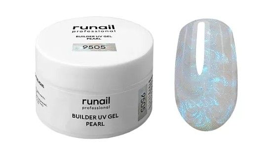 Runail, Моделирующий УФ-гель c жемчужным эффектом BUILDER UV GEL PEARL, 15г №9505 ЧЗ