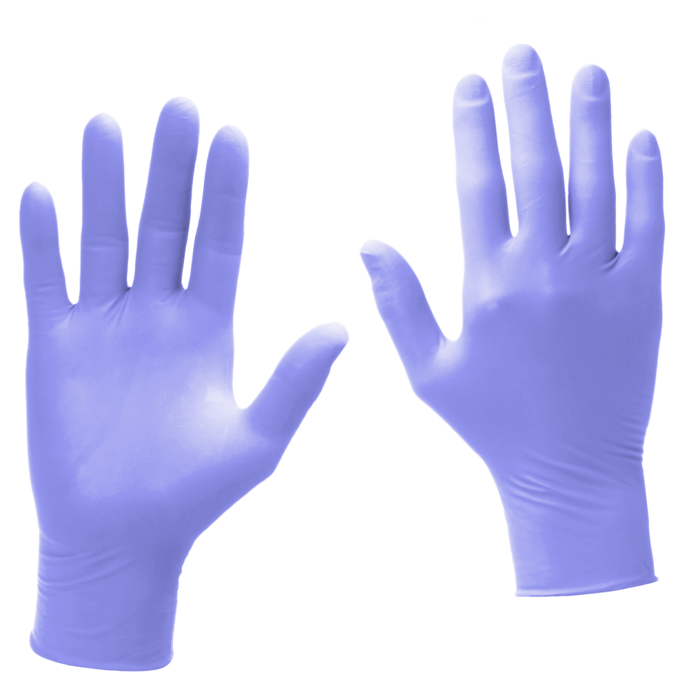 PRIMO, Перчатки нитриловые неопудренные ICE BLUE, L, Фиолето-голубой, 50 пар (ЧЗ)