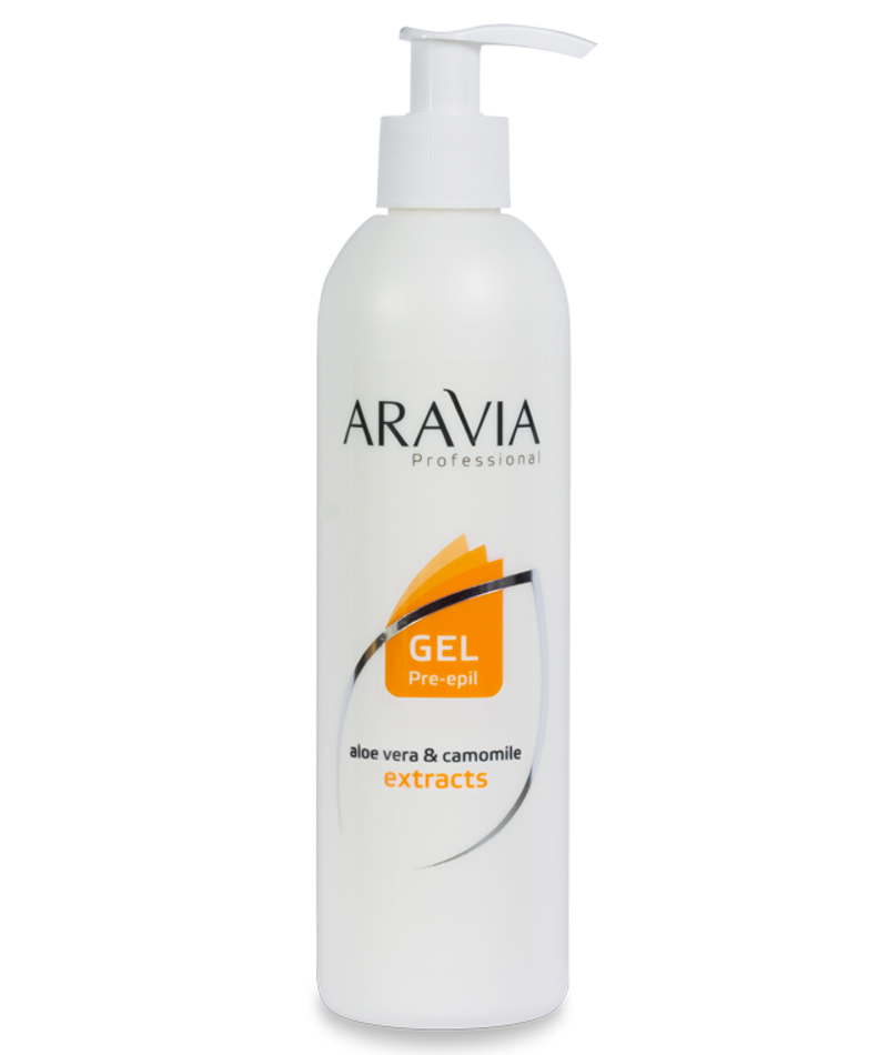 ARAVIA Professional 1021, Гель перед депиляцией с алоэ-вера и ромашкой, 300 мл