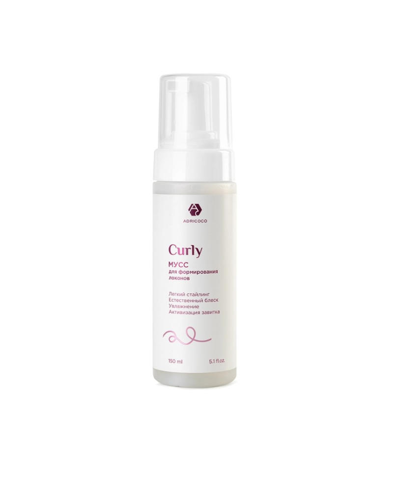 ADRICOCO, Мусс CURLY для формирования локонов, увлажняющий, 150 мл арт 1631525